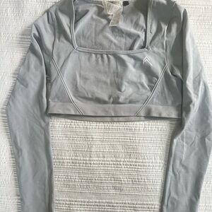 Oner Active - Gray Long Sleeve Crop Top